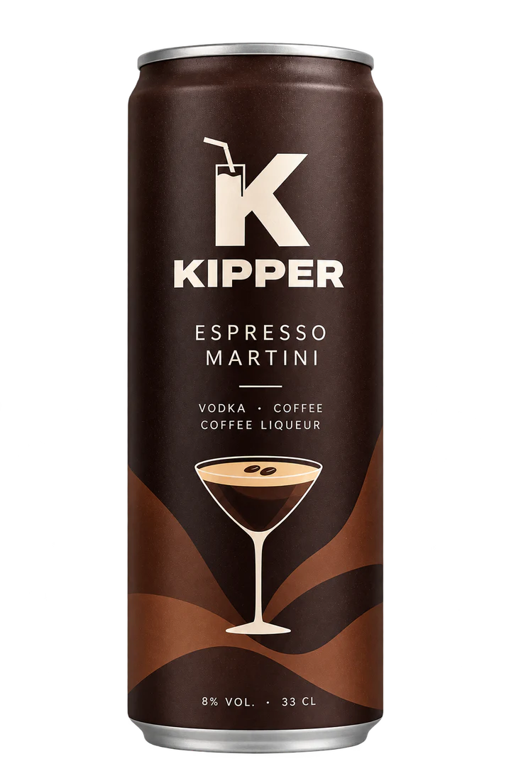 Lata KIPPER Espresso Martini, concepto de 33 cl